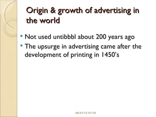 History of indian advertising | PPT