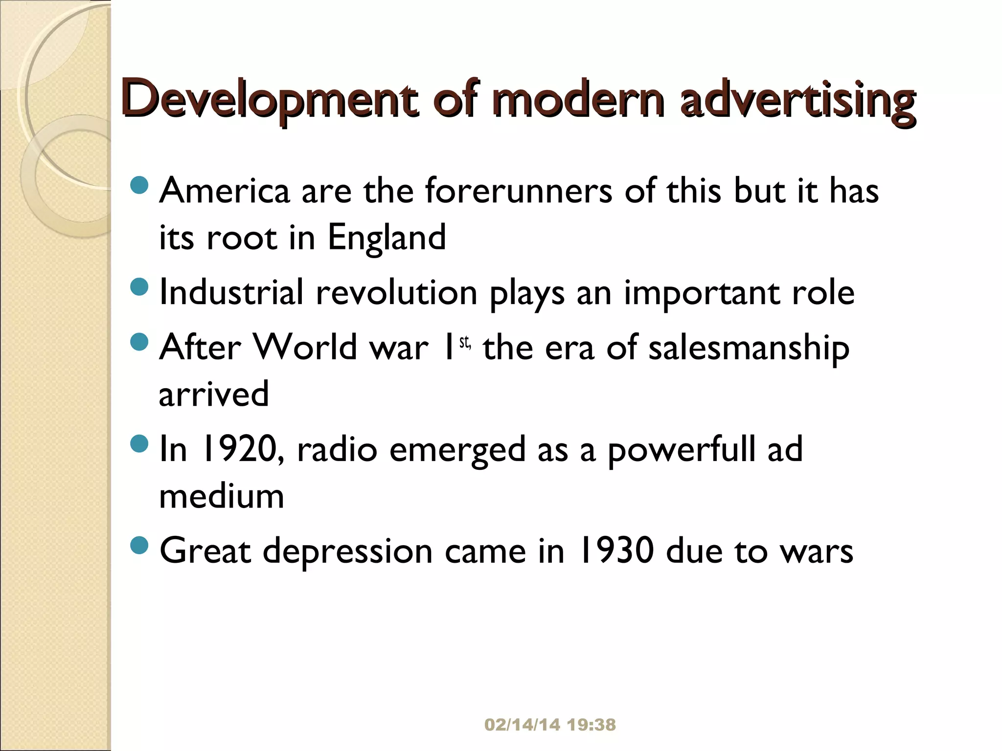 History of indian advertising | PPT