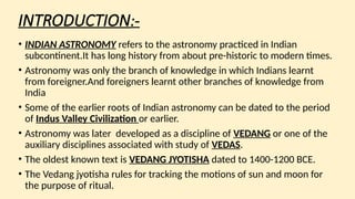 history of indian astronomy Indian KNowledge system.pptx