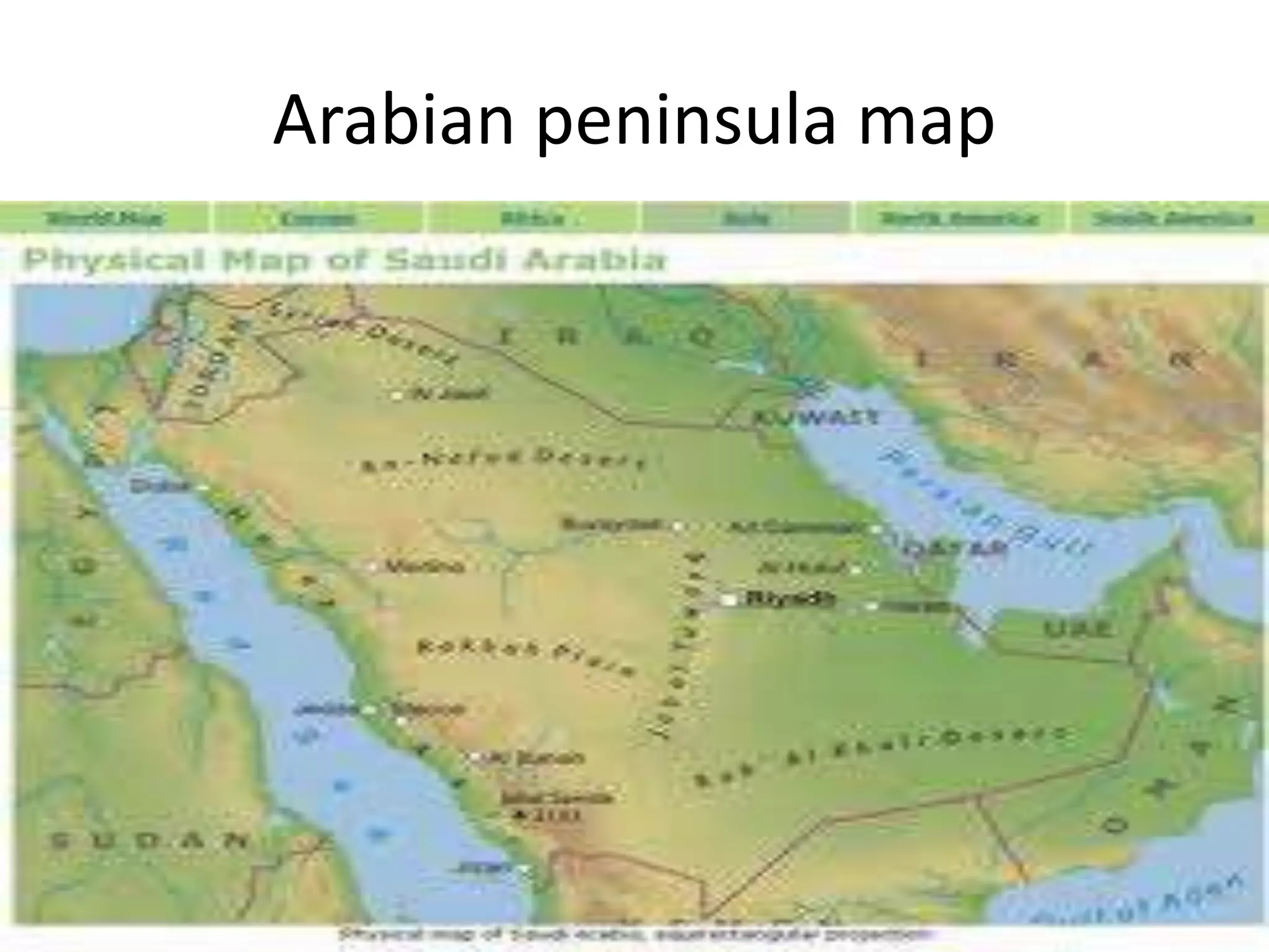 Arabian peninsula map
 