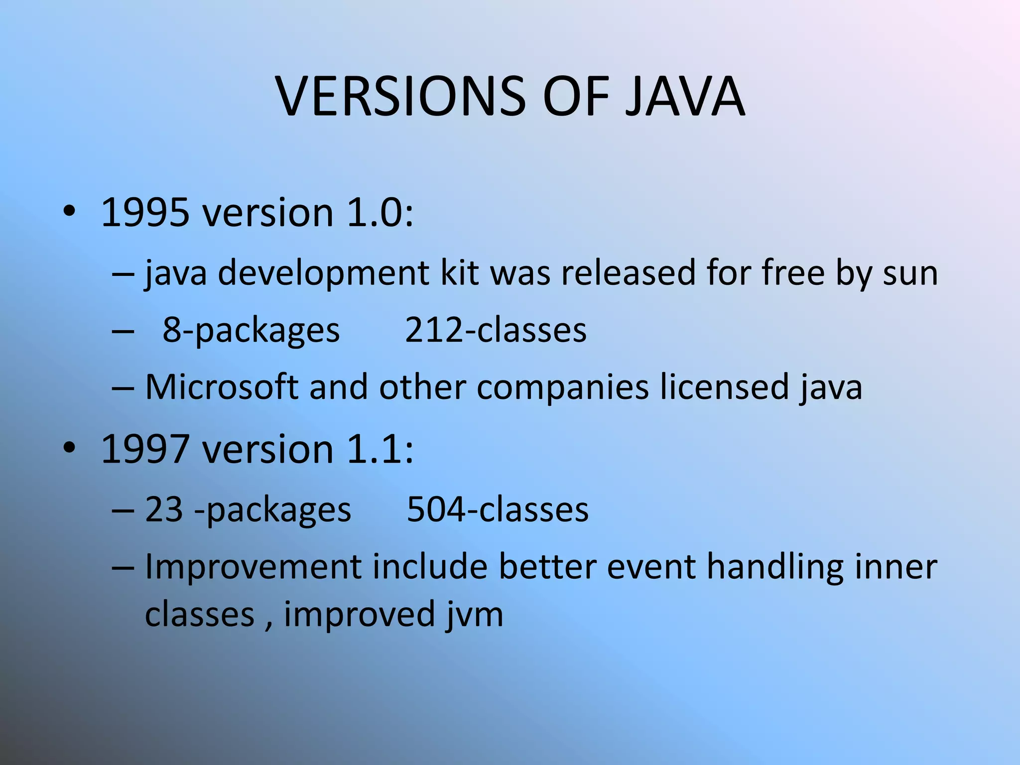History of java' | PPTX