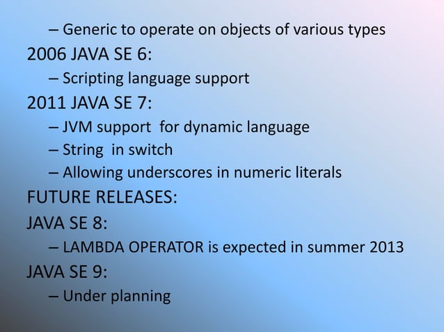 History of java' | PPTX | Programming Languages | Computing