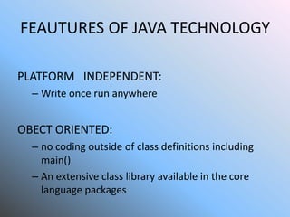 History of java' | PPT