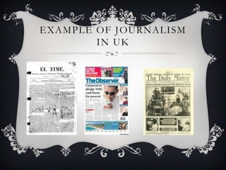 Traditional Journalism Example History of journalism | PPT