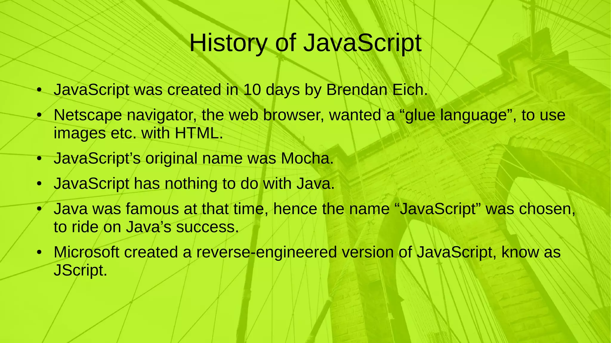History of JavaScript | ODP | Web Development | Internet