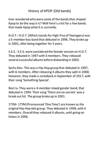 History of kpop | PDF