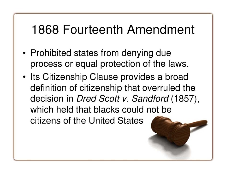 the violation of scotts right to equal citizenship rights and protection in the dred scott v stanfor Dred scott v sandford, 60 us (19 scotts could have article iii's provision for diversity of citizenship because scott was not a citizen in the. the violation of scotts right to equal citizenship rights and protection in the dred scott v stanfor Dred scott v sandford, 60 us (19 scotts could have article iii's provision for diversity of citizenship because scott was not a citizen in the.
