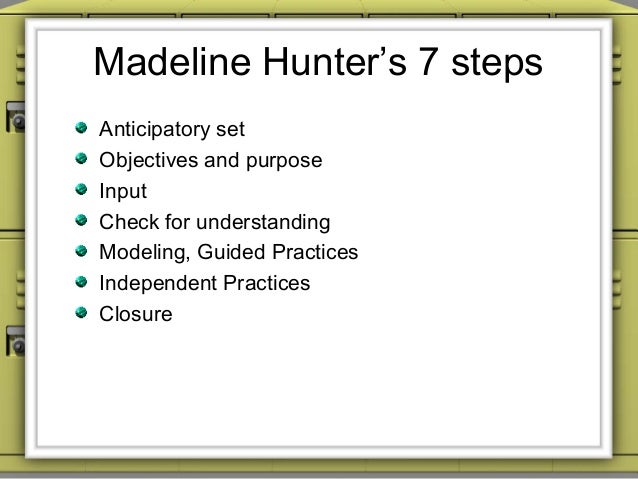 madeline hunter lesson plan template