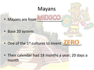 Mayans Invented History Of Mathematics | PPTX