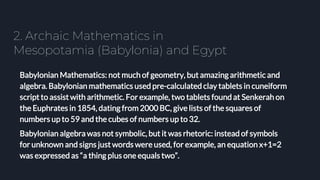History of mathematics - Pedagogy of Mathematics | PPTX