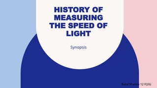 History of measuring the Speed of Light.pptx