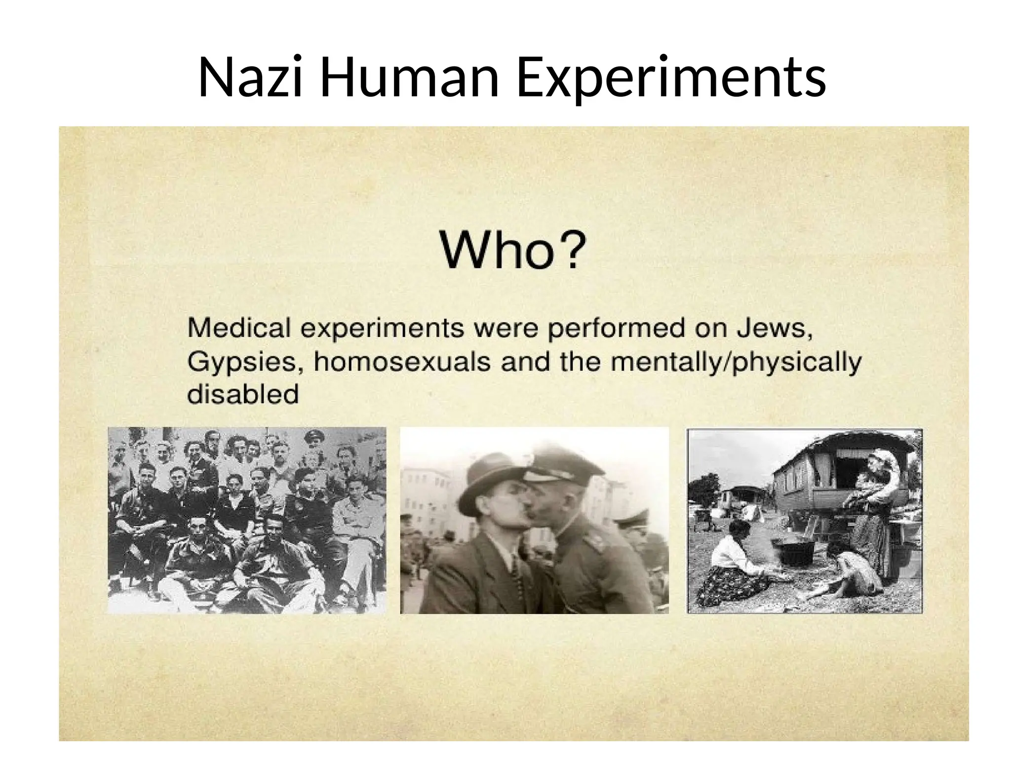 History of Medical Ethics (Nazi, Tuskegee syphilis study, Helsinki ...