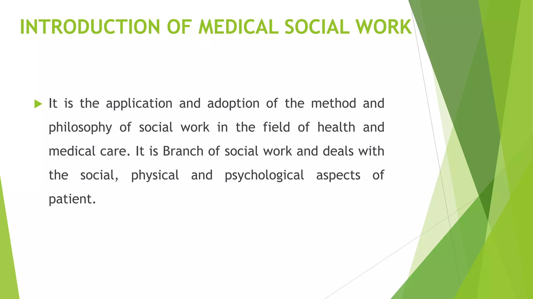 History of medical social work in India | PPTX