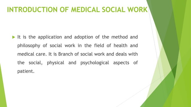 History Of Medical Social Work In India History Of Medical Social Work In India