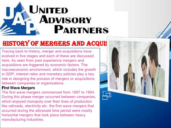 History of Mergers and Acquisitions, united advisory partners