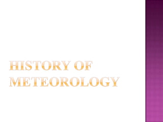 History of meteorology 