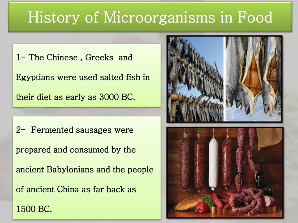History of in food