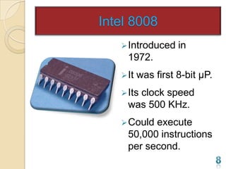 History of microprocessors | PPTX