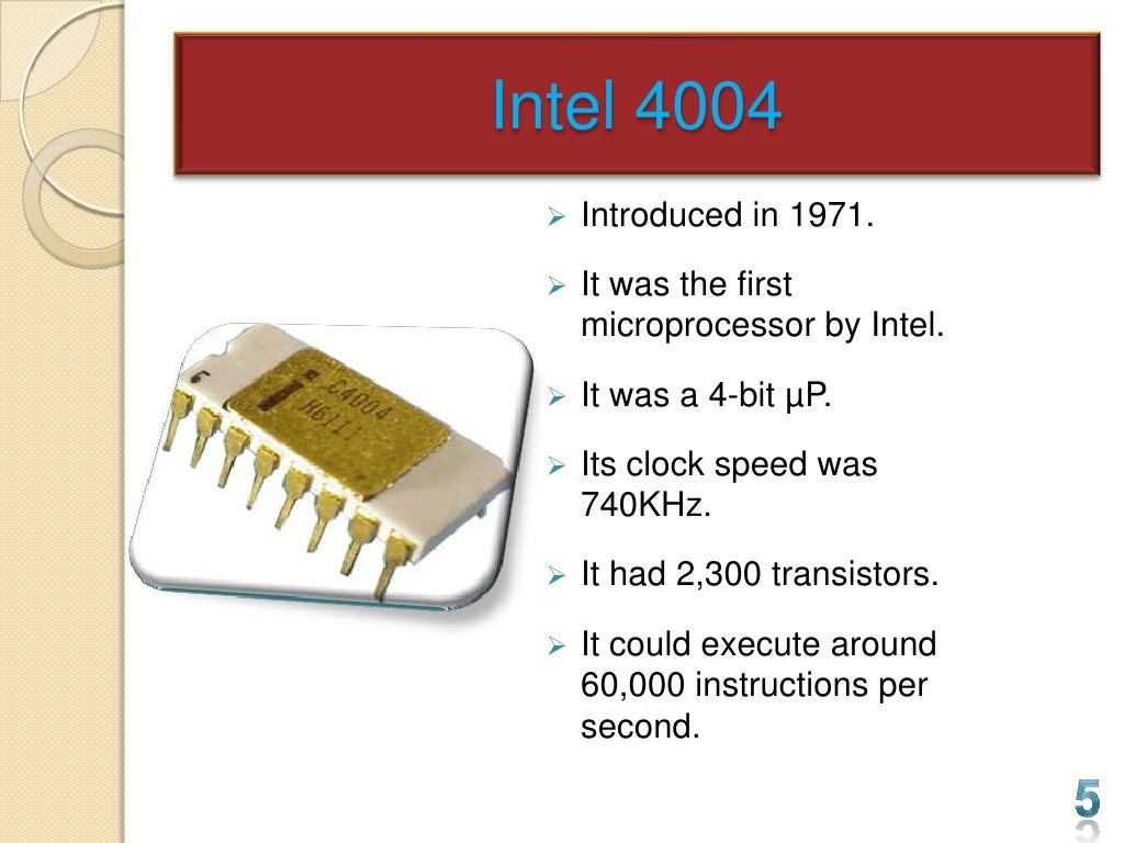 History of microprocessors