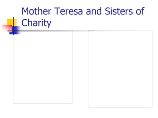 Mother Teresa and Sisters of
Charity
 