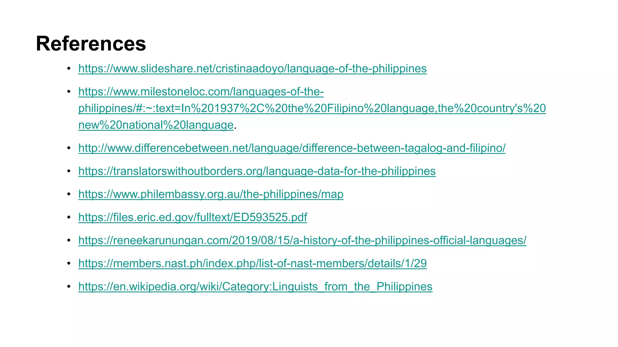 History of Modern Philippine Linguistics and Filipino Linguists and ...