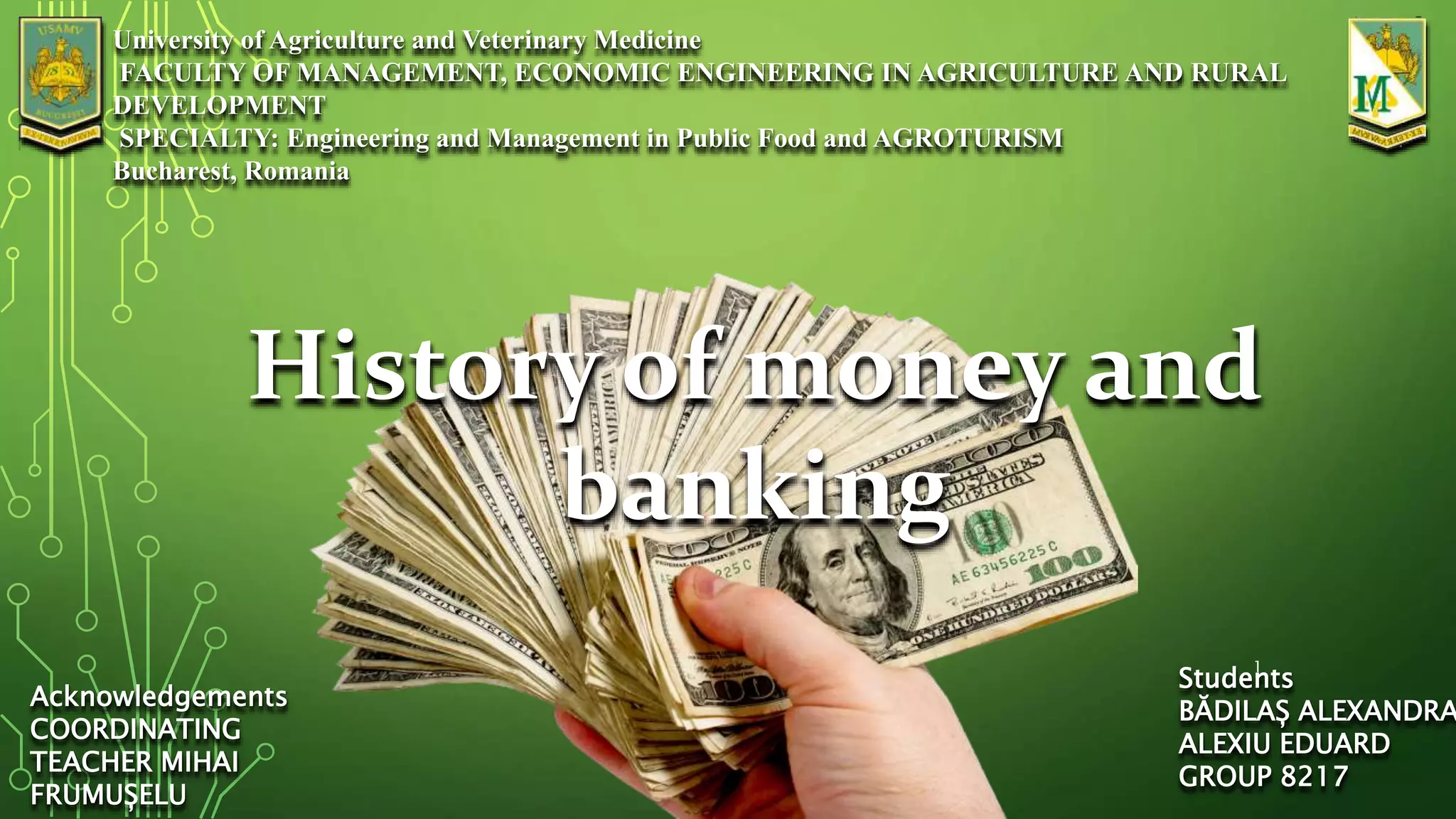 History of money and banking project PPT