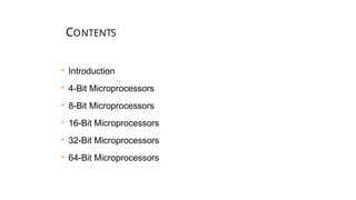 Comprehensive History and Evolution of Microprocessors from 4-bit to 64 ...