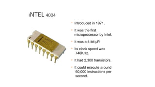 Microprocessor Invalid Bit Comprehensive History and Evolution of Microprocessors from 4-bit to 64 ...
