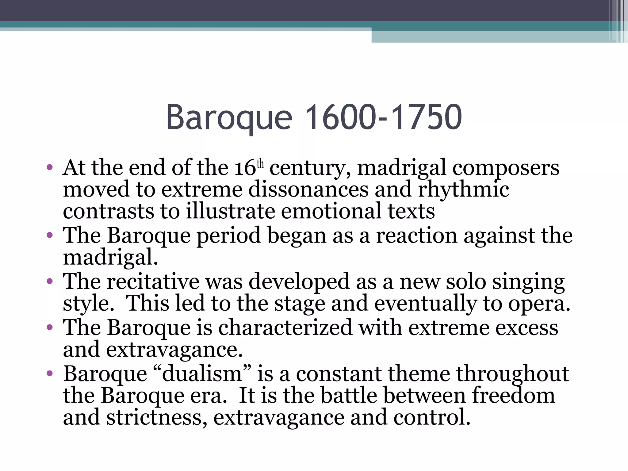 History of Music -Baroque and Classical | PPT