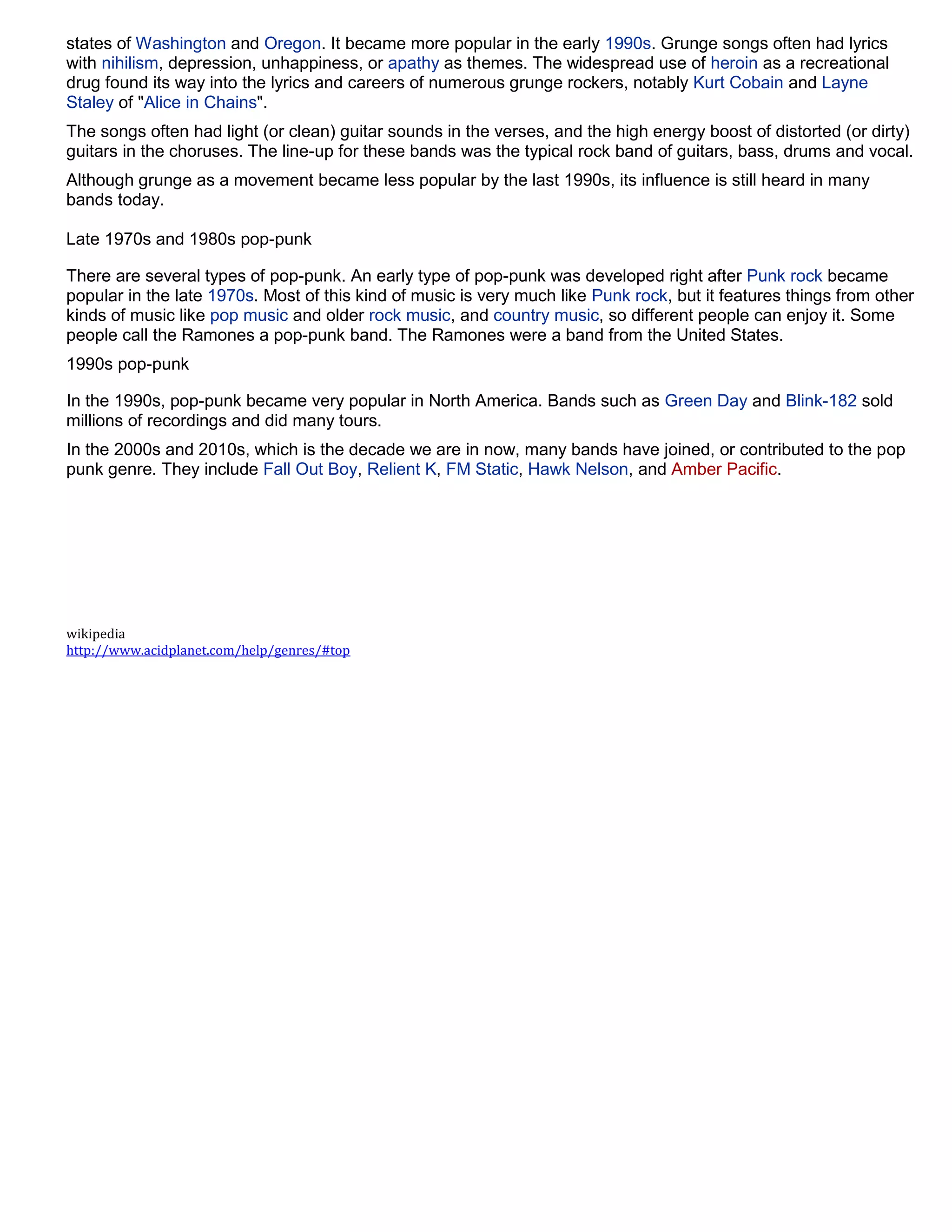 History of music 50s 60s etc | DOCX