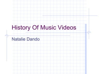 History Of Music Videos
Natalie Dando
 