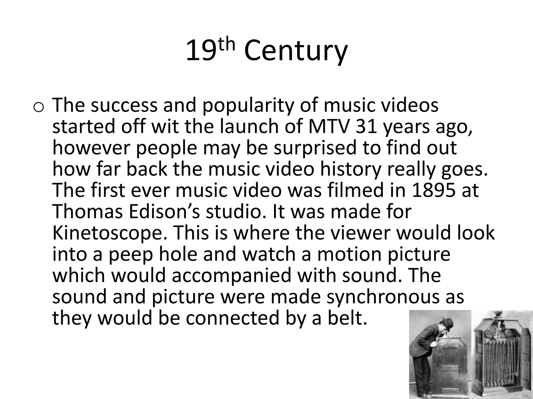 History of music videos