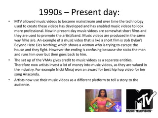 History of music videos