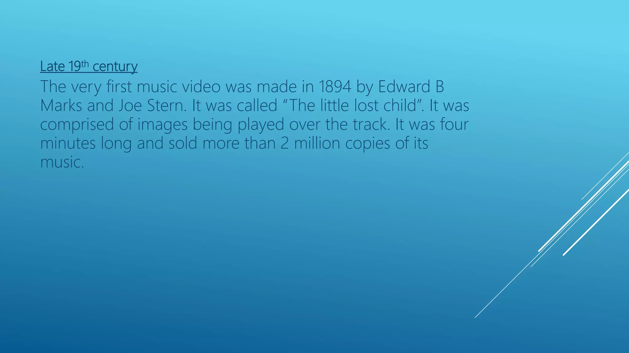 History of music videos