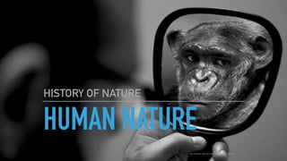 HUMAN NATURE
HISTORY OF NATURE
Ape in Mirror (self portrait), photo by Andy Buscemi
 