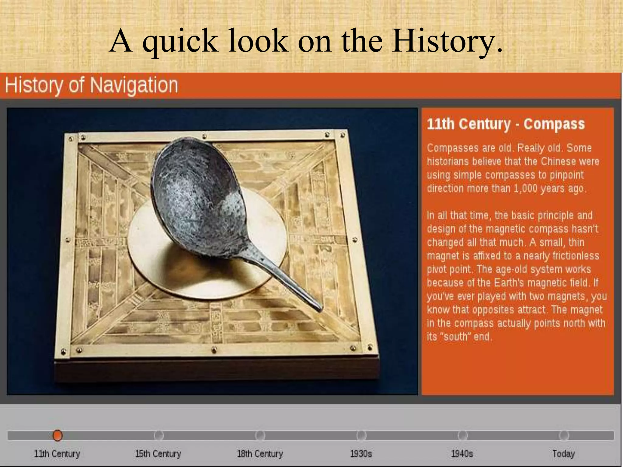 A quick look on the History.