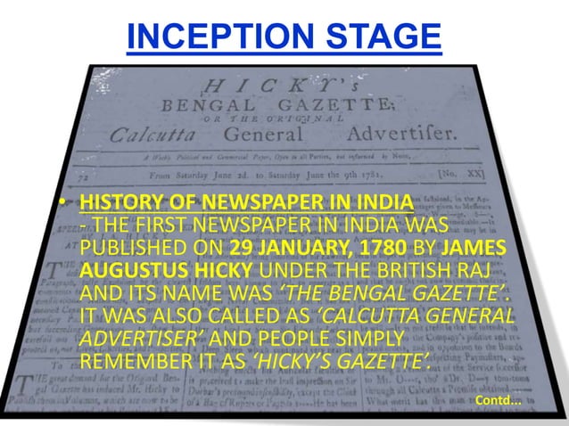 History of newspaper In India | PPTX | Desktop Publishing | Computer ...
