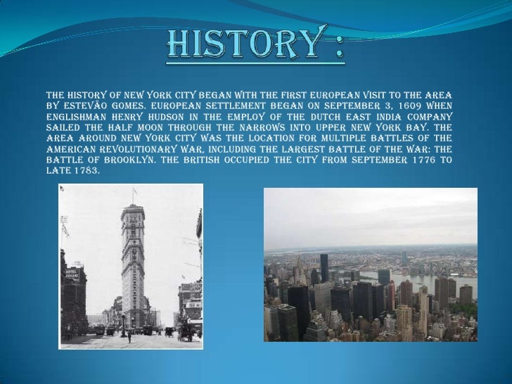 history of new york presentation