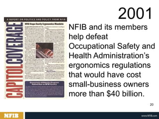 History of NFIB: 1943-2011 | PPT | Business | Business and Finance