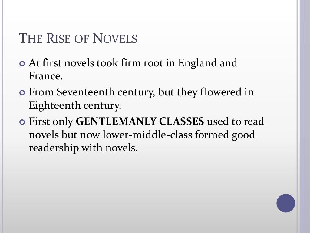 History of novels