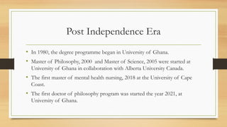Comprehensive History of Nursing and Midwifery in Ghana: From ...