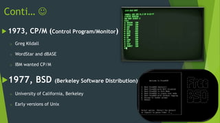 History of operating systems | PPTX