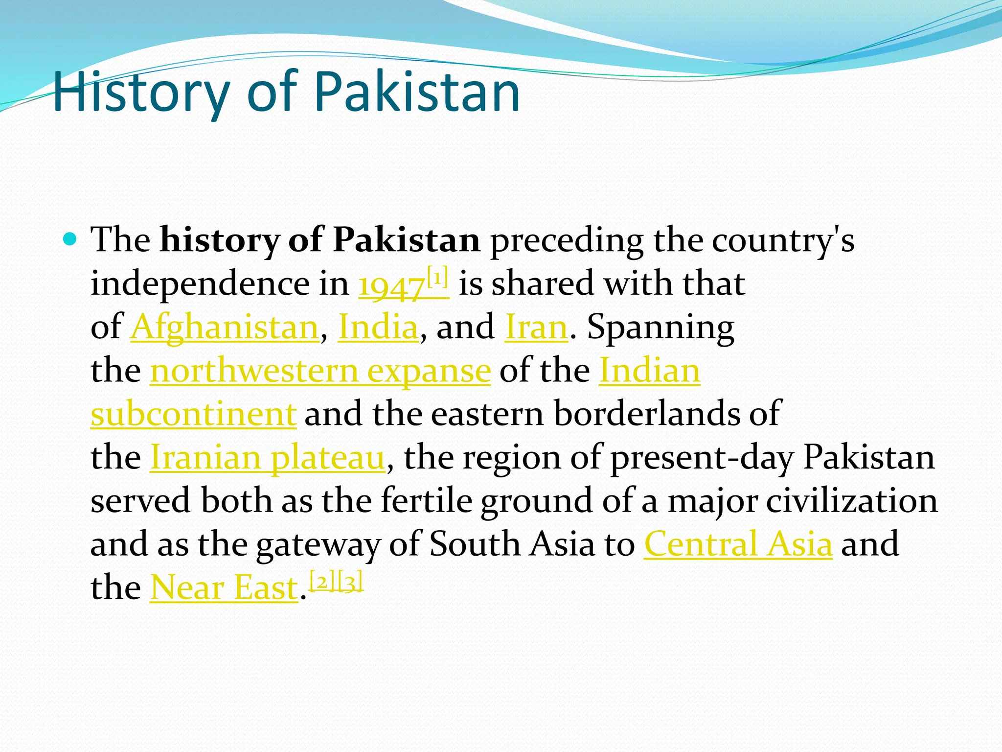 History of Pakistan since 14th of August 1947 | PPTX