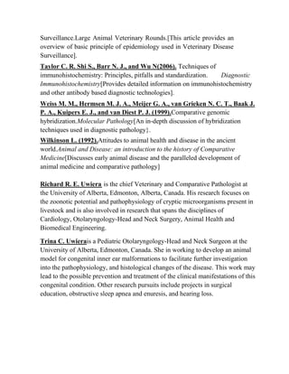 Veterinary Rounds History of pathology | DOCX
