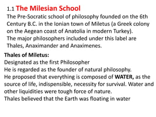 25. Thales Determines that Water is the Source of Everything - The Socratic  Journey of Faith and Reason