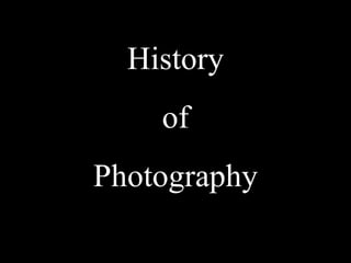 History of Photography 