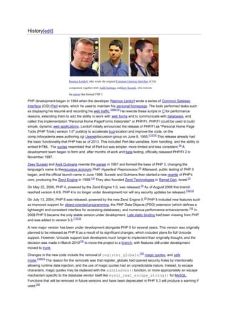 History of php | PDF