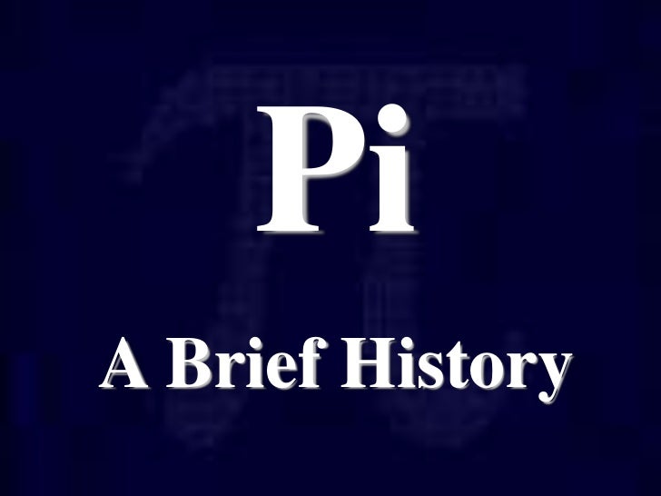 History of pi