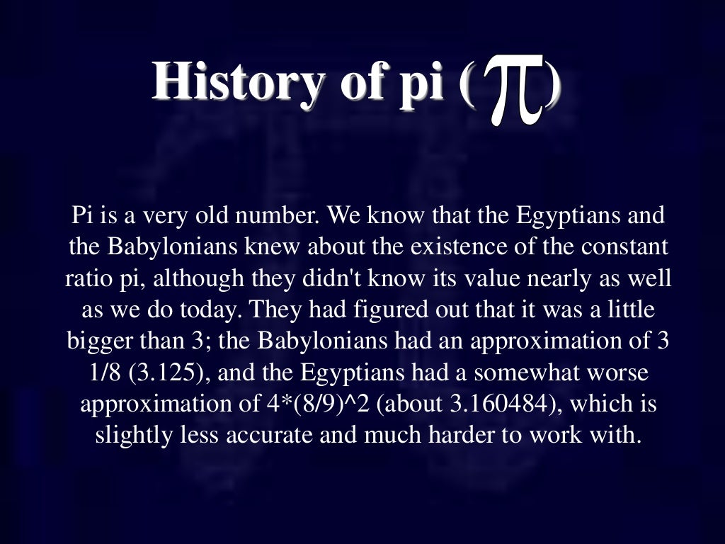 History of pi