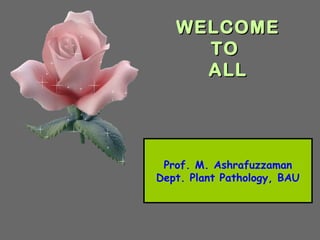 WELCOME
TO
ALL

Prof. M. Ashrafuzzaman
Dept. Plant Pathology, BAU

 